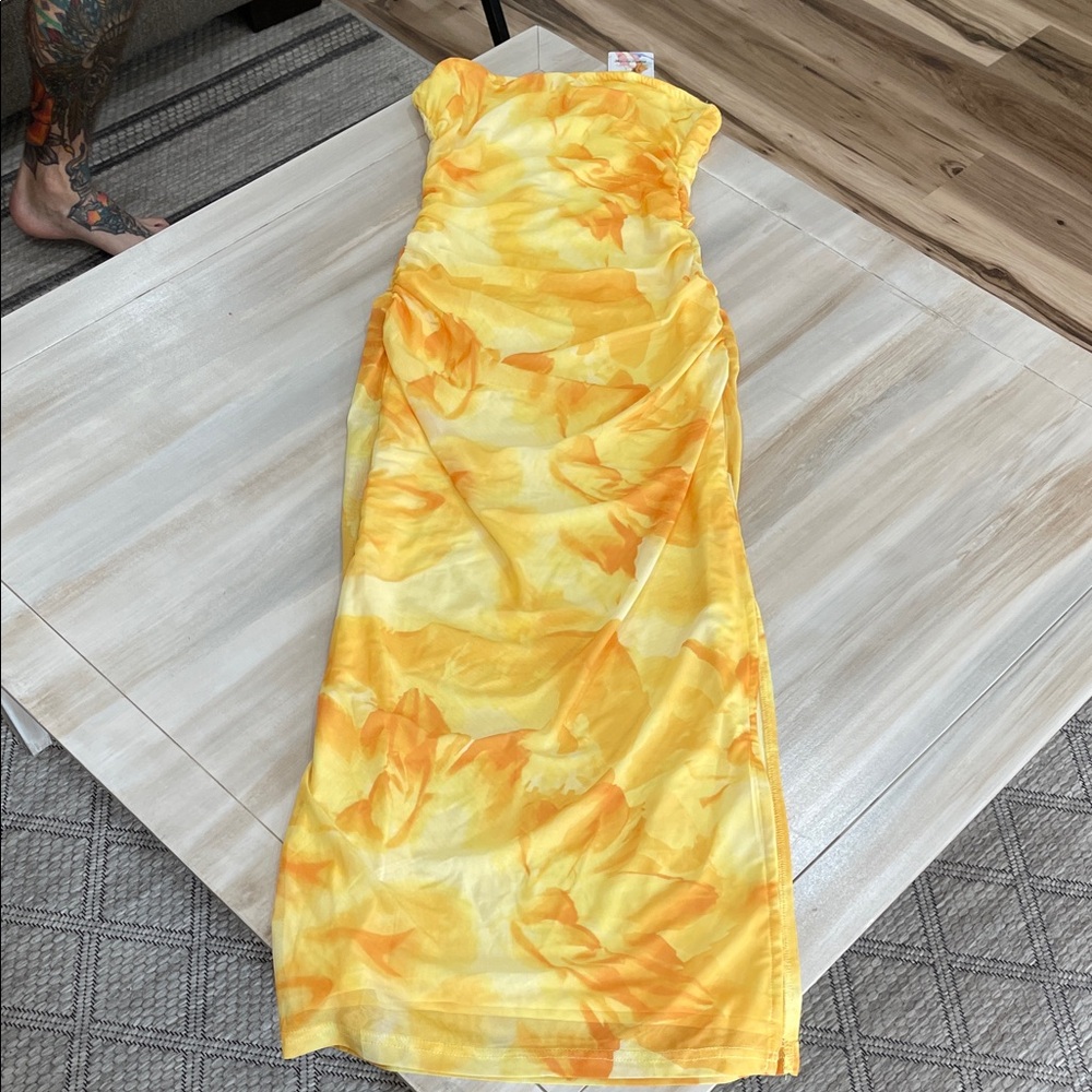 Sunny Strapless Floral Dress